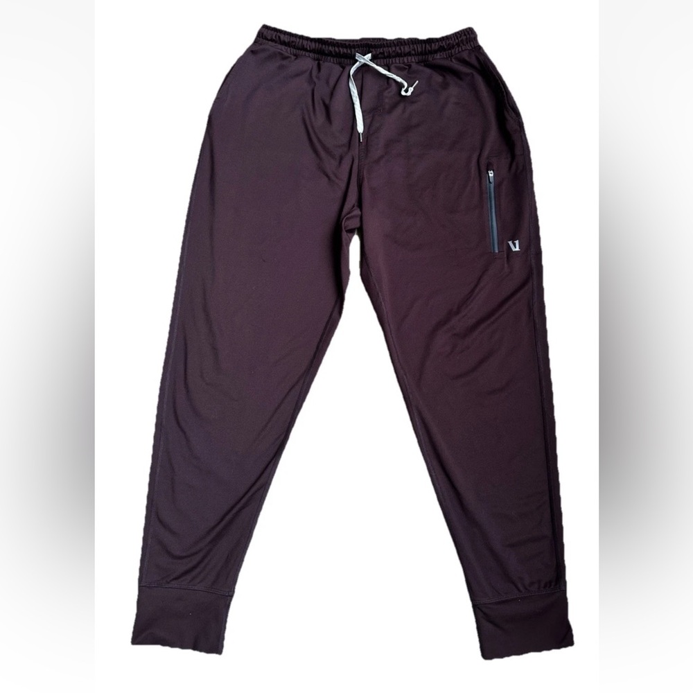 Vuori Performance Sweatpants Mens S RedActivewear Drawstring Zipper Joggers - Picture 2 of 10
